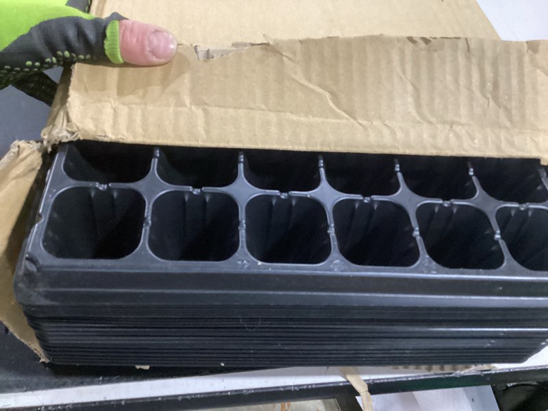 rootrimmer 10 pack 1020 seed starter trays and 10 pcs 72 cell plug trays, thick durable seedling pla
