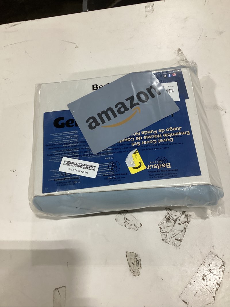 Condition photo showing New/Like New for Bedsure Celestial Blue Duvet Cover King Size - 3 Pieces Prewashed Extra Soft Bedding Set, Includes 1 Duvet Cover 104x90 Inches with Zipper Closure & 2 Pillow Shams, Comforter Not Included 05 - Celestial Blue (No Comforter) King (104" x 90")