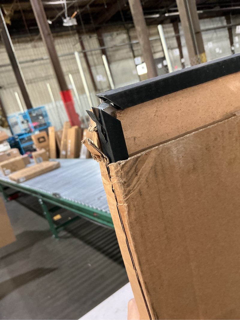 Condition photo showing As Is for upsimples 20x24 picture frame, display pictures 16x20 with mat or 20 x 24 without, wall hanging poster frames, black, 1 pack black 20x24