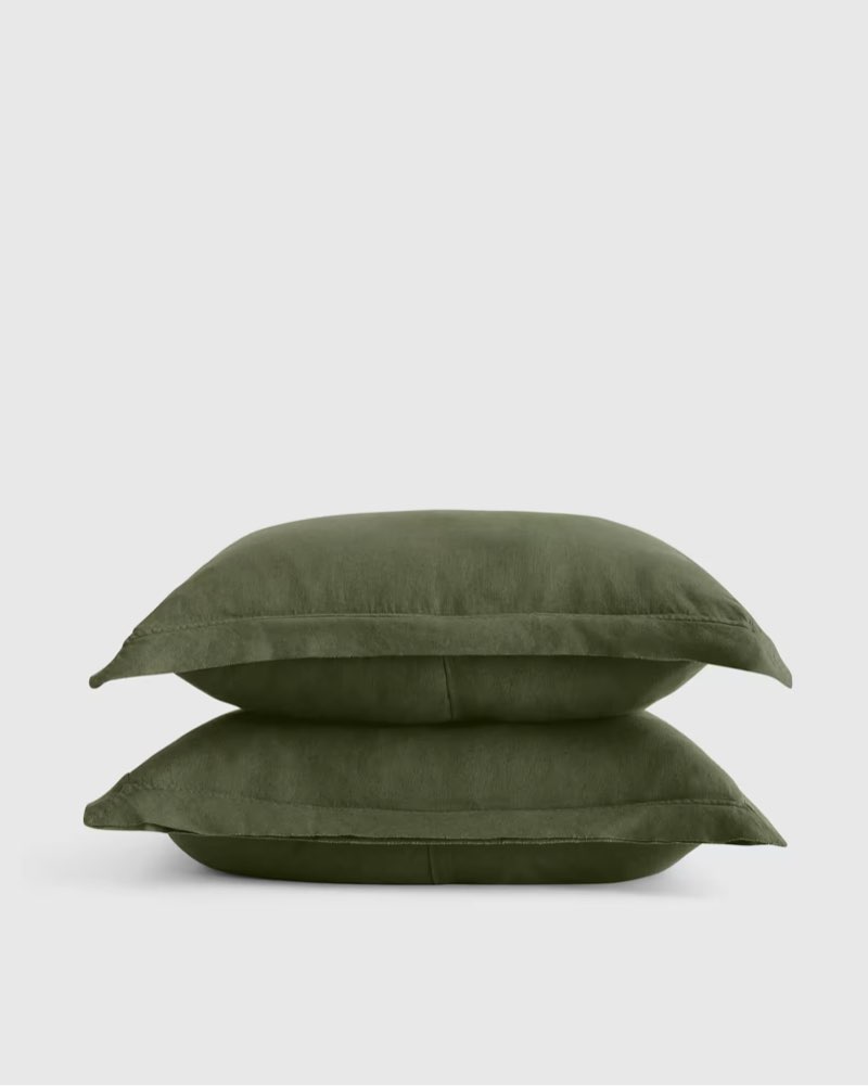european linen double flange sham set