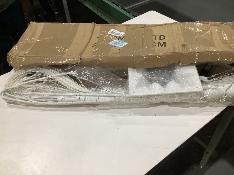 Condition photo showing As Is for Pooqla 288 LED 6FT Colorful Lighted Willow Tree, RGB LED Tree with Remote, Willow Tree with Multicolored String Lights for Indoor Outdoor Easter Christmas Party Home Wedding Garden Decoration