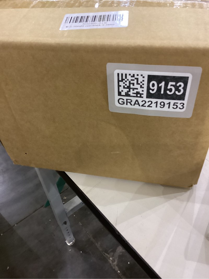 Condition photo showing New/Like New for Adjustable Weighted Vest for Men and Women 4-10lbs/9-18lbs/20-32lbs Weighted Vest with 6 Ironsand Weights for Home Workouts Adjustable Body Weight Vest Exercise Set for Cardio and Strength Training 9-18 lb. black