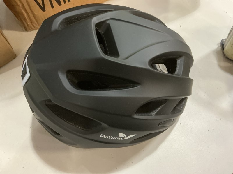 Condition photo showing Good Condition for bike helmet for adults, lightweight mountain bicycle helmet with usb rechargeable led rear light, removable sun visor for women, men, suitable for cycling and commuting large (23-24in) black