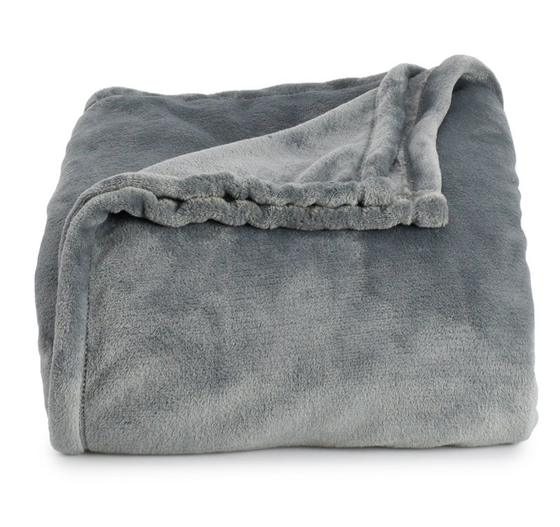 The Big One® Supersoft Plush Bed Blanket, Dark Gray