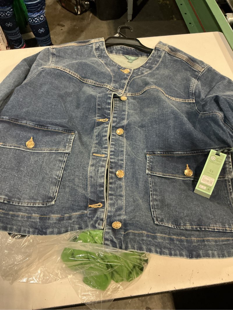 Condition photo showing Good Condition for blue jean jacket ( 4 xl) 