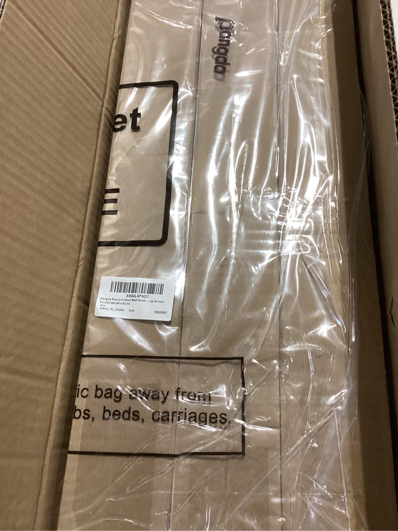 Condition photo showing Good Condition for Pangda Peel and Stick Wall Molding Kit, 3D Premade Accent Molding Wainscoting Panel for Interior Wall Moulding Decor, Ready to Assemble Wainscoting Accent Panel(3 Set,31x63 in+72x63 in) 1 63 x 31 In, 63 x 72 In