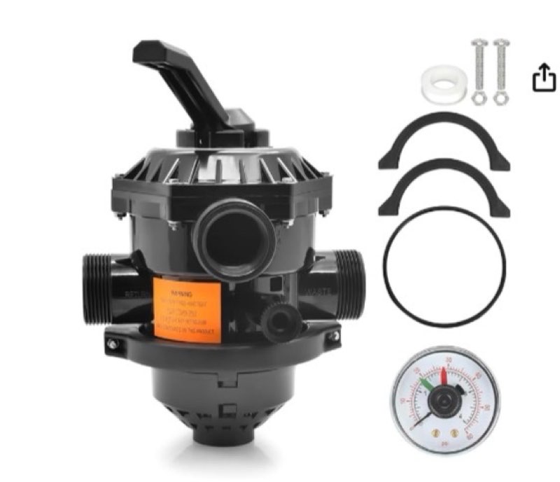 262506 1-1/2-Inch 6-Way Clamp Style Valve Fit for pentair 262506 Multiport Valve, Fit for Tagelus/Sa