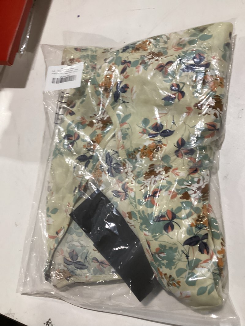Condition photo showing As Is for Womens Wrap V Neck Short Sleeve Dress 2025 Summer Floral Boho Dress Ruffle A Line Flowy High Low Midi Dresses