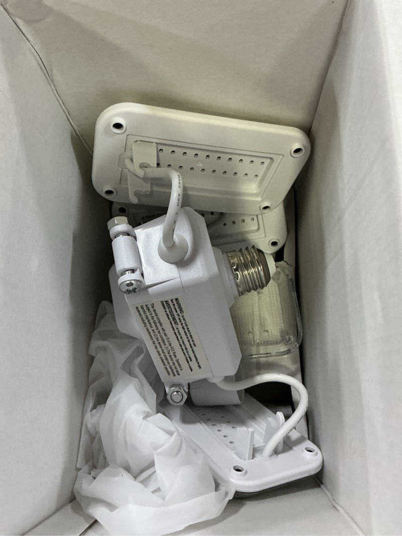 Condition photo showing As Is for bell + howell 2000-lumen led screw-in ceiling-mounted work light