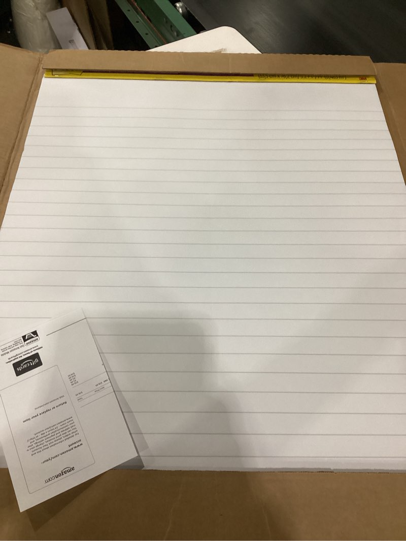 Condition photo showing New/Like New for Post-it Super Sticky Easel Pad, 25-inch x 30-inch, White, Lined, 2 Pads/Pack, 30 Sheets/Pad (561WL VAD 2PK) (561WL-VAD-2PK)