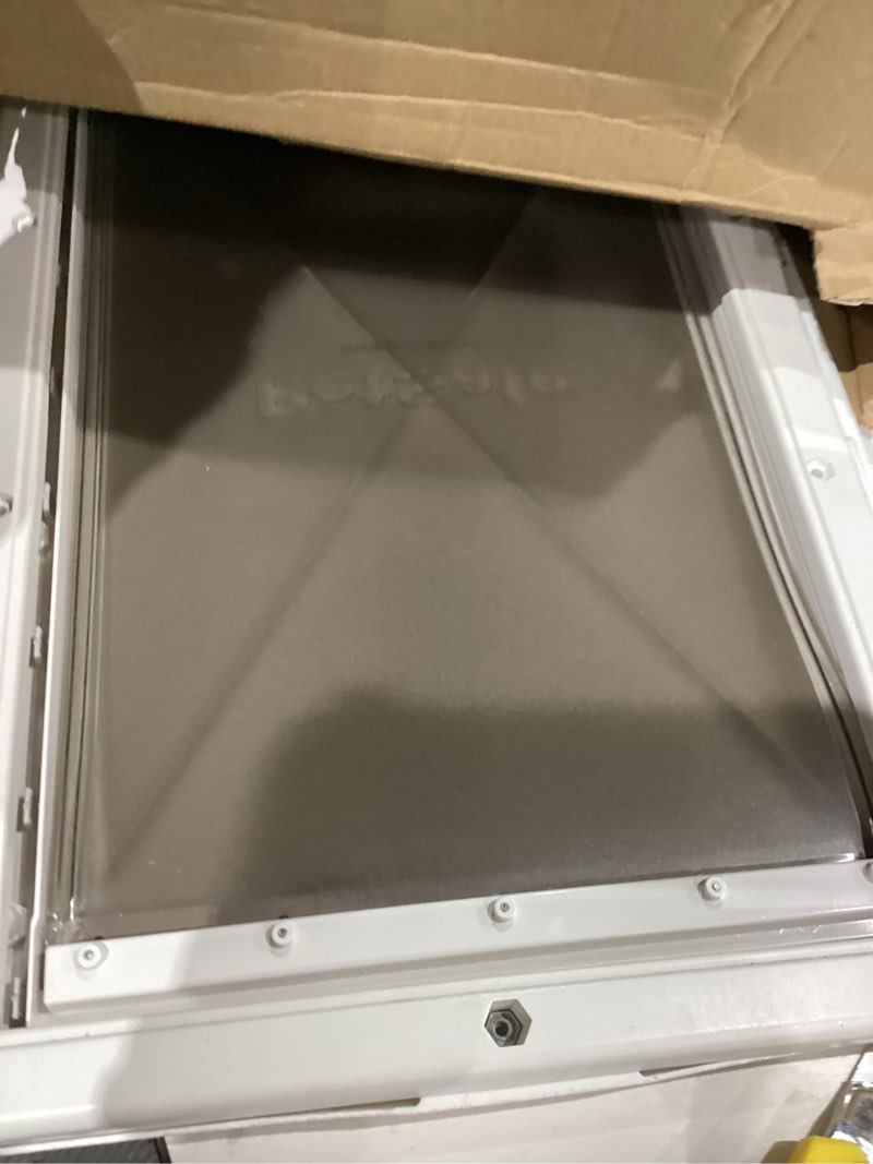 Condition photo showing As Is for PetSafe Plastic Pet Door - Easy Install for Wood, PVC Metal & Paneled Doors - Rust-Free Plastic Frame - Flap Dimensions 10 1/4" W x 16 1/4" H - for Large Dogs Weighing Up to 100 lb