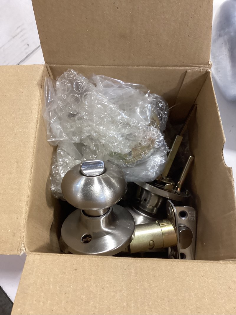 Condition photo showing Good Condition for reliabilt reliabilt baron keyed entry knob and single cylinder deadbolt project pack in satin nickel
