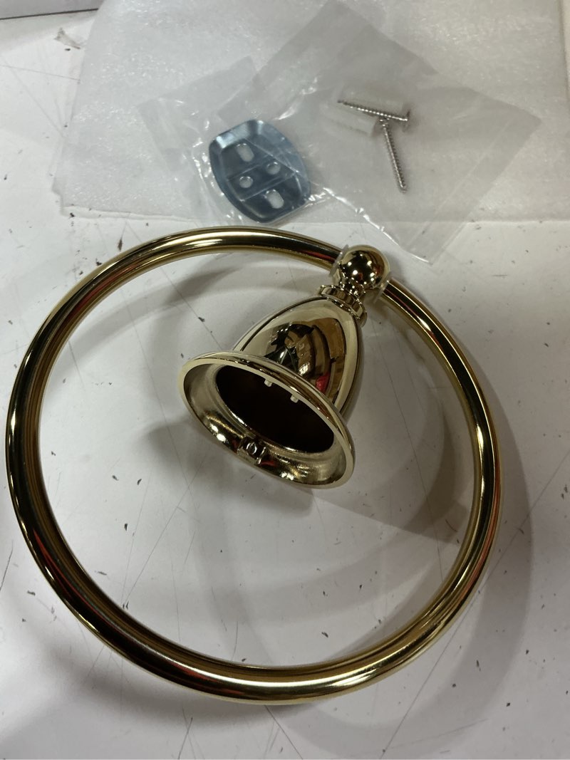 Condition photo showing Good Condition for kingston brass ba1754pb heritage towel-ring, 7-3/4" length, polished brass