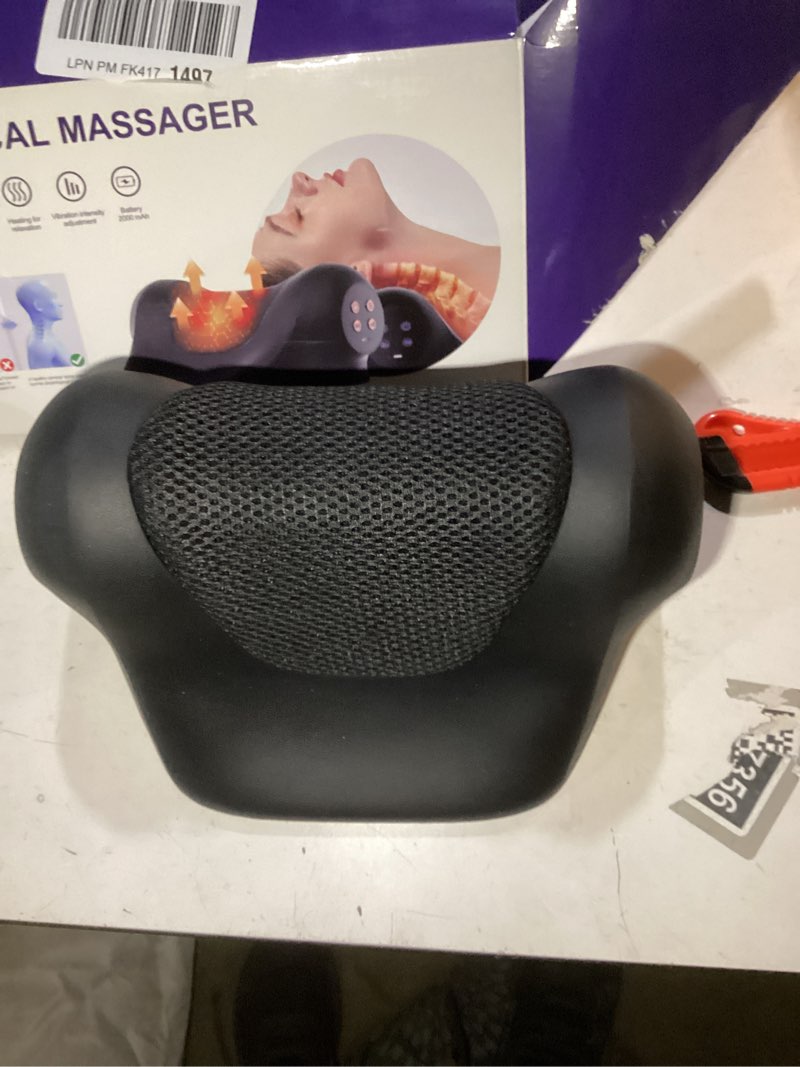 Condition photo showing item condition for Ringco Neck Massager with Heat, Red Light & Vibration Adjustable, Heated Neck Stretcher with 3 Modes, Rechargeable Cervical Traction Device for Pain Relief & Muscle Relaxation, Christmas Gift (Black)