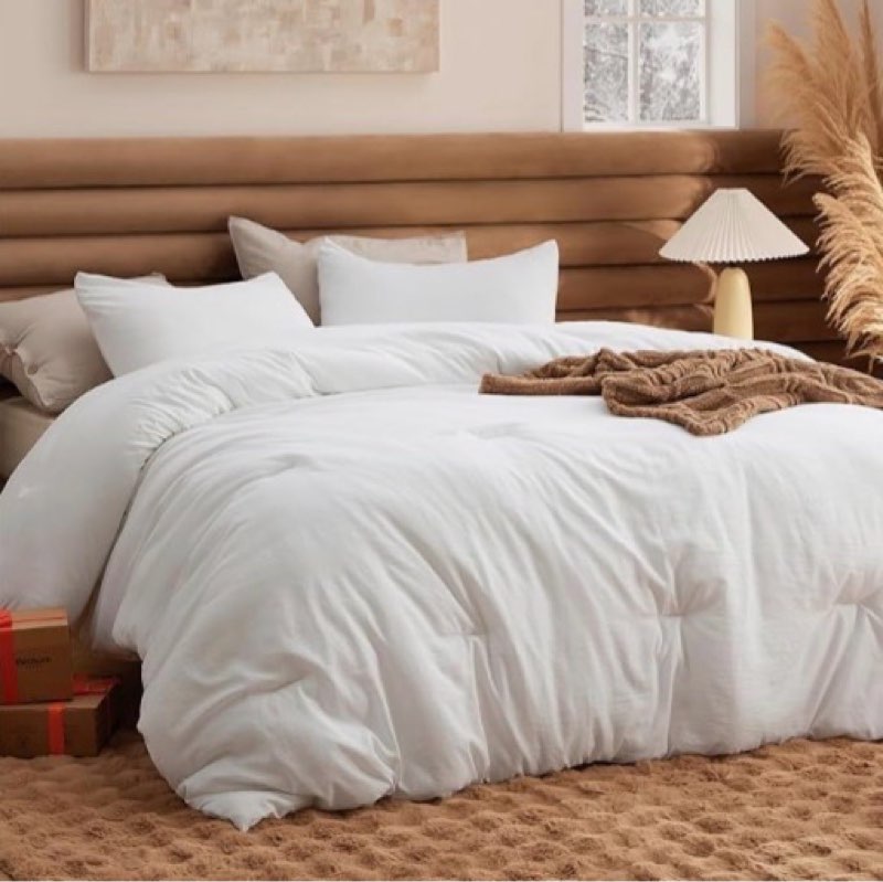 white bed comforter set