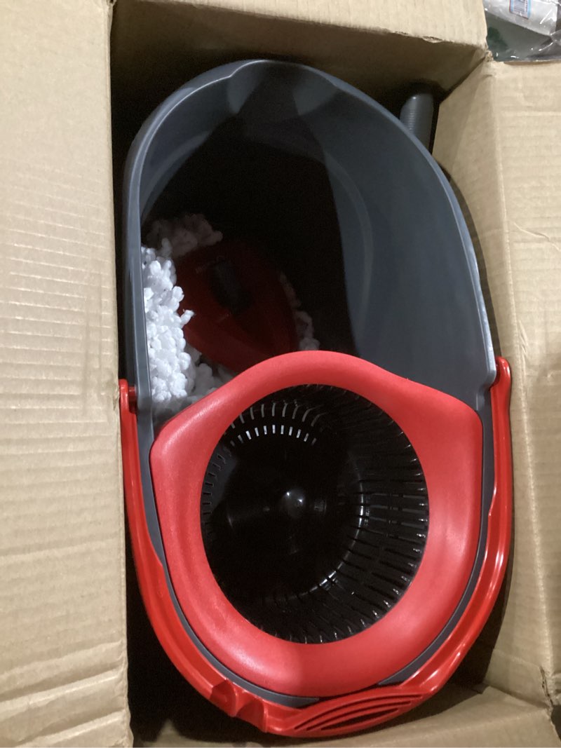 Condition photo showing Good Condition for o-cedar easywring microfiber spin mop, bucket floor cleaning system, red, gray, standard easywring spin mop & bucket
