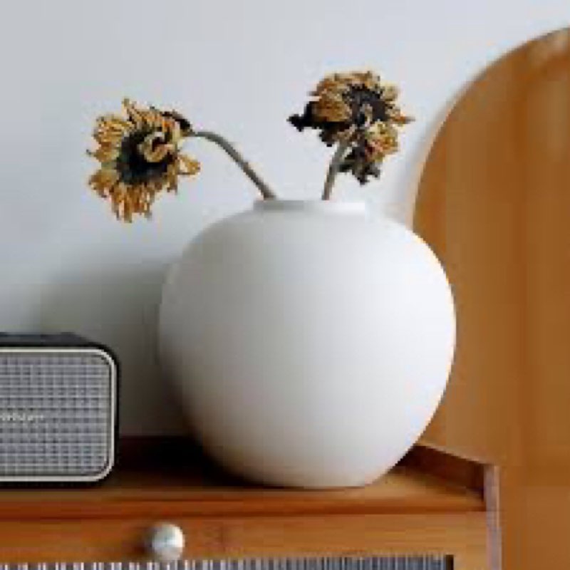 extra large white ceramic flower vase, decorative jar oversize modern centerpiece table decorations,