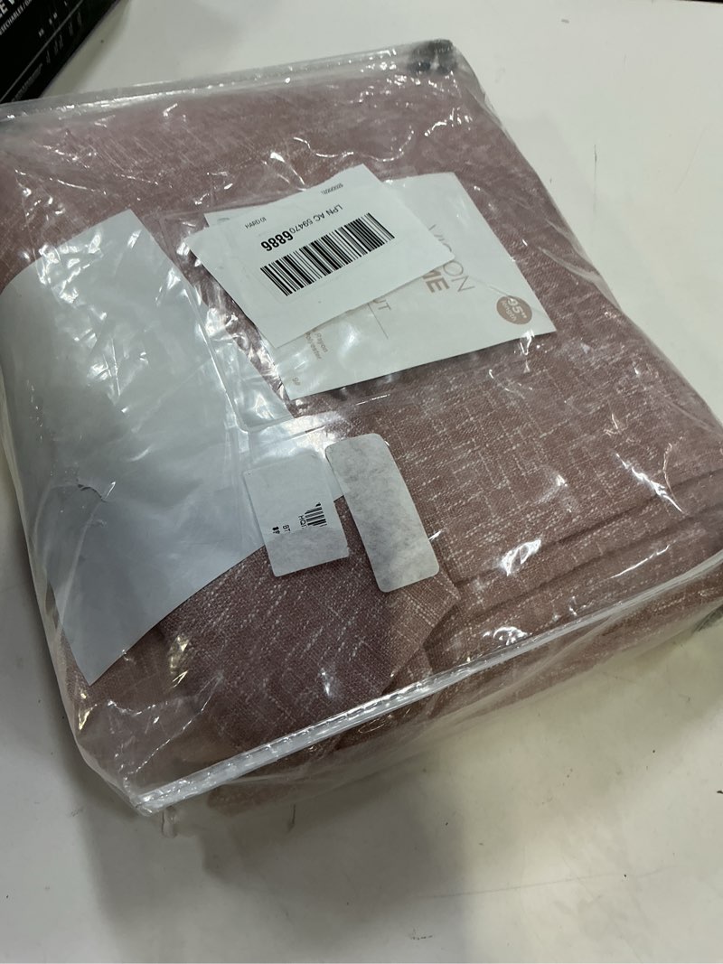 Condition photo showing New/Like New for vision home ombre pink blackout curtains 95 inches for girls room gradient cream white and blush thermal room darkening window treatment set rod pocket back tabs pink drapes for bedroom 50" wx95 lx2 50"w x 95"l (pack of 2) pink