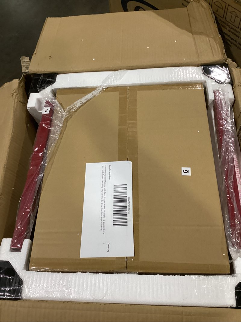 Pasadena Popcorn Machine with Cart- Popper Makes 3 Gallons- 8-Ounce Kettle, Old Maids Drawer, Warmin