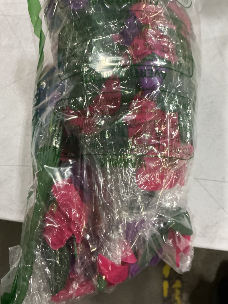Condition photo showing Good Condition for hyeflora bougainvillea artificial hanging flowers plants for outdoors decoration, 2pcs fake flowers silk bougainvillea vines realistic uv resistant faux flowers for outdoor planters porch patio, mix purple + hot pink