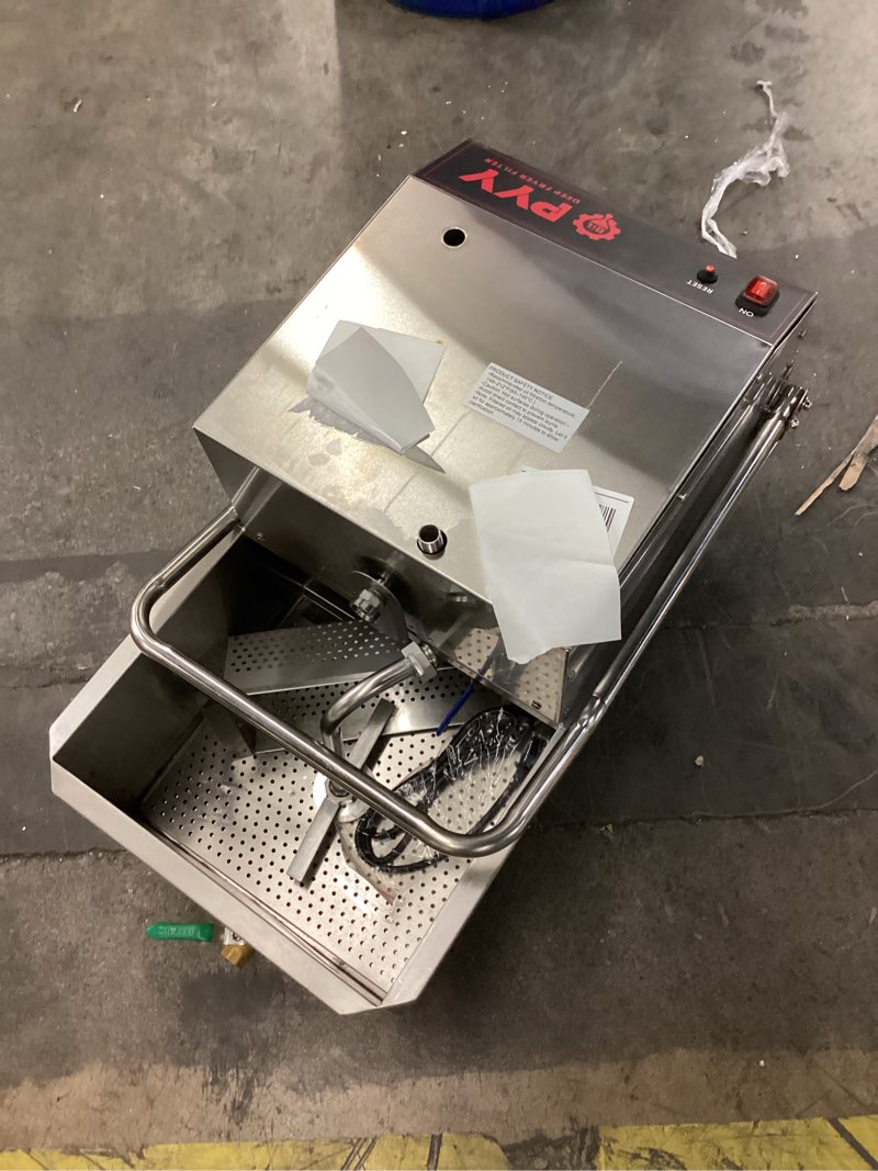 (Incomplete) PYY Fryer Filter Machine - 55L/14.5GAL Mobile Fryer Oil Filter Machine 8.45GAL/Min 1700RPM Stainless