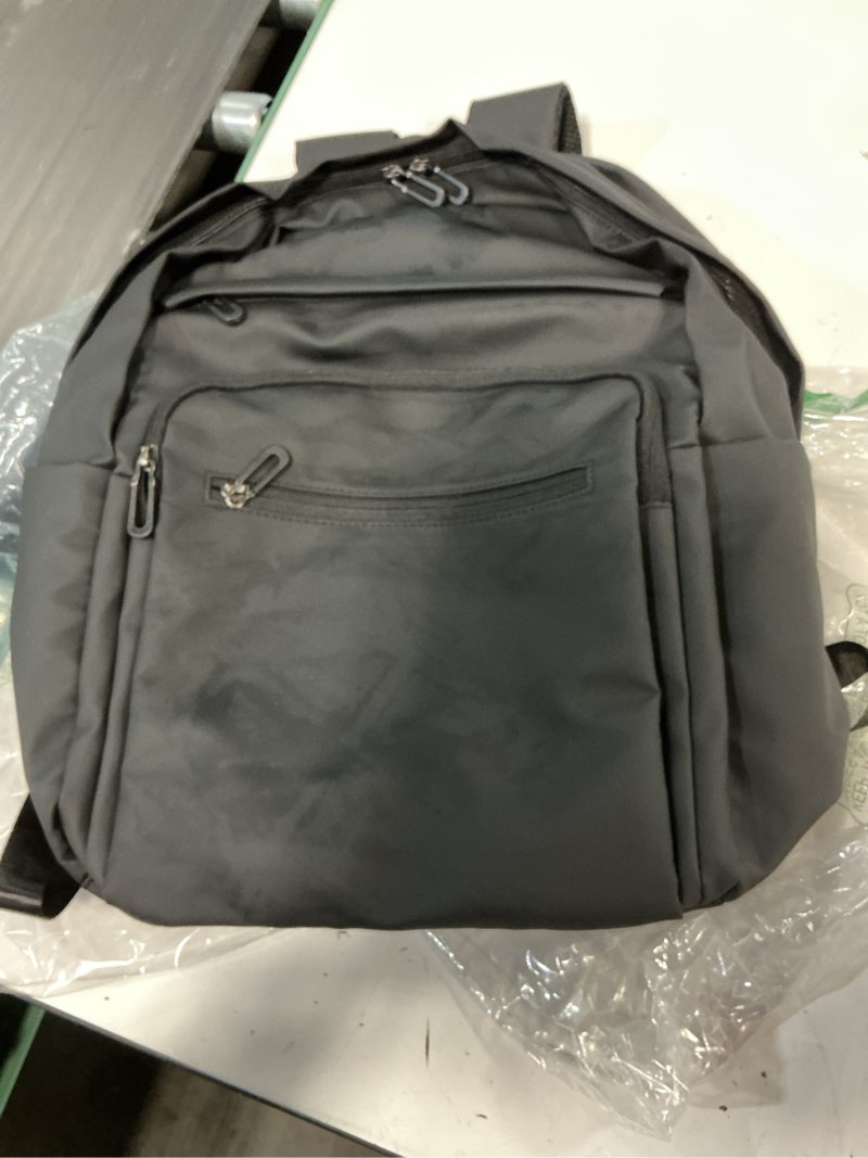 Condition photo showing Good Condition for 16 inch laptop backpack for men women, travel backpack w/anti-theft pocket, business backpack lightweight water-resistant tsa approved for work college, soft black black soft sheel