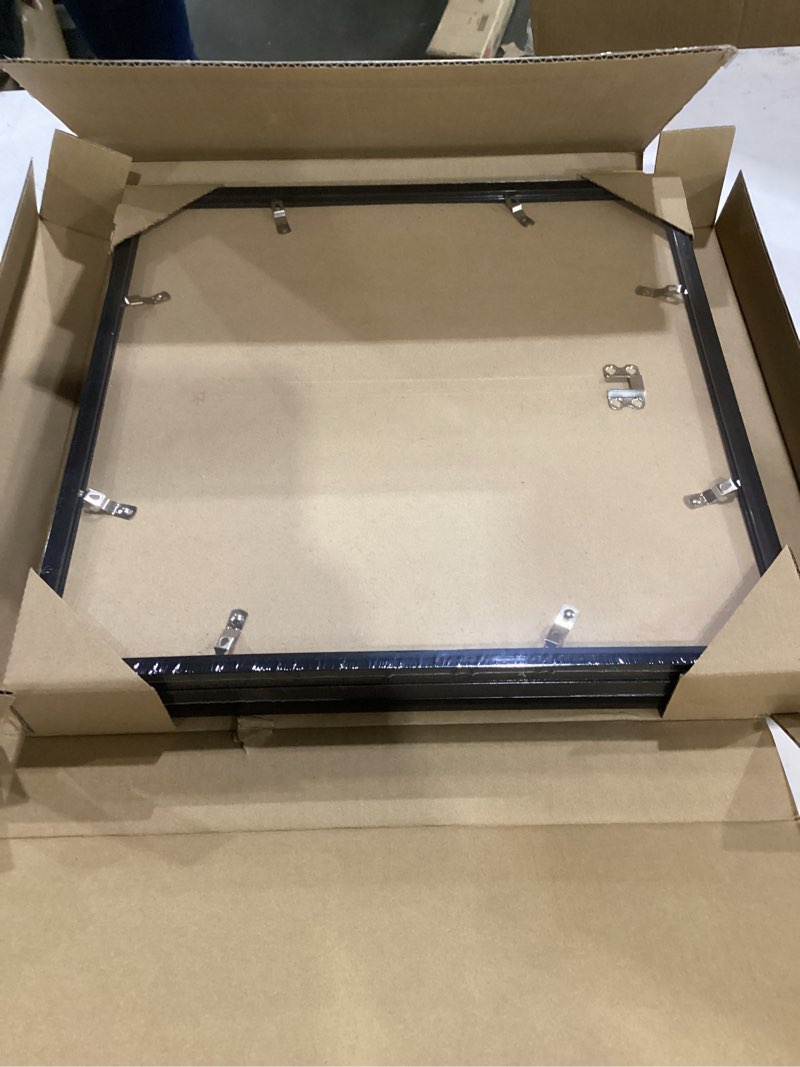 Condition photo showing New/Like New for 14x14 frame set of 3, black picture frame for 14 x 14 square picture poster photo, light weight and high transparent 14 by 14 frame for wall - 3 pack/black/14 x14