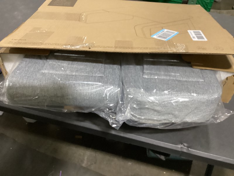 Condition photo showing New/Like New for upergo reading pillow for lap, lap desk pillow with arm rest for adult, large broad for reading, working, gaming crocheting sitting in bed couch
