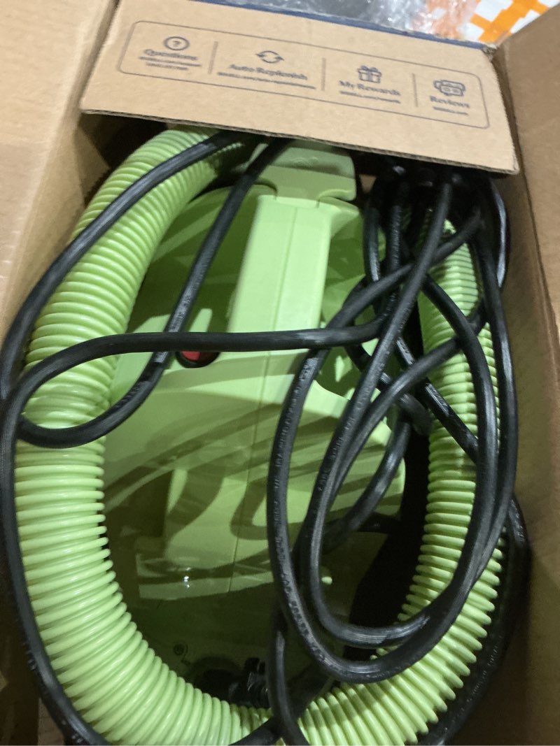Condition photo showing As Is for bissell little green mini portable carpet and upholstery deep cleaner, car/auto detailer, with hydrorinse self-cleaning tool and 4" tough stain tool, tea green, 4075