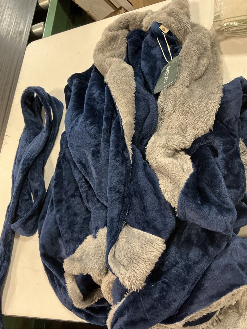 Condition photo showing New/Like New for amitofo plush robes for women soft warm fleece bathrobe ladies long comfy spa bath robe housecoat (size xl) 