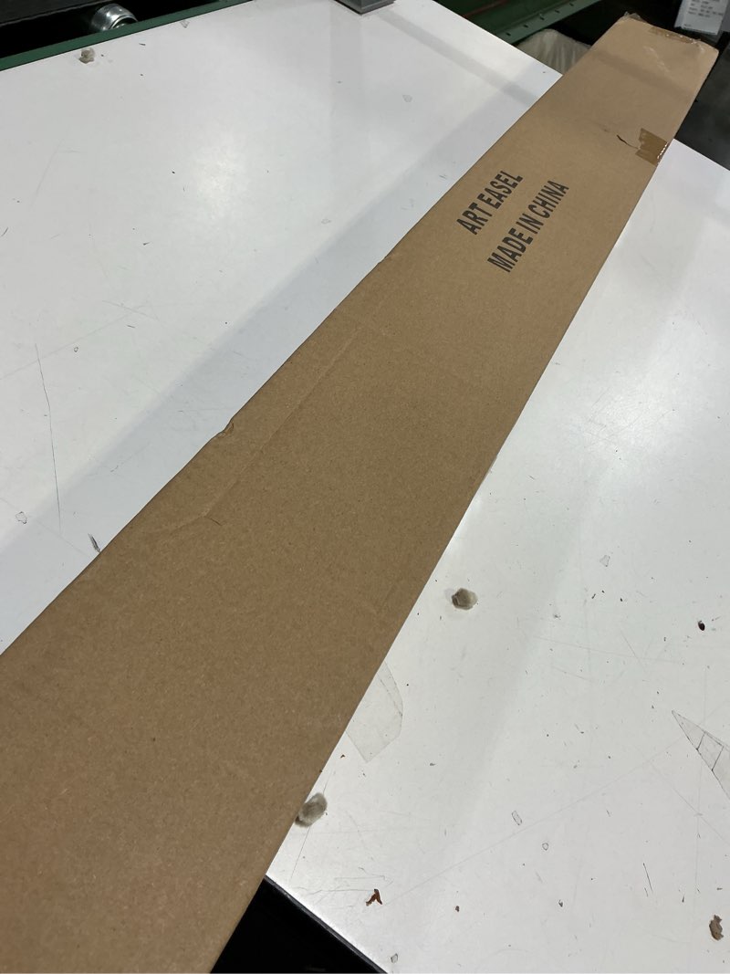 Condition photo showing Good Condition for PUJIANG 63" Aluminum Easel Stand for Sign, Large Collapsible Easels for Display Posters/Whiteboard, Adjustable Height Artist Easel for Painting- Floor/Tabletop, Holds 25 lbs,1pcs 1pack