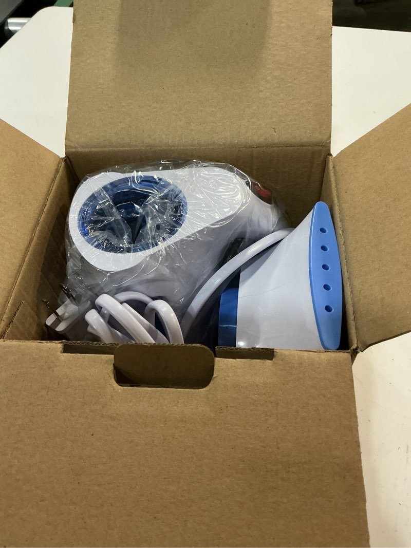 Condition photo showing Good Condition for hilife steamer for clothes, portable handheld clothing steamer, 240ml big capacity, 700w, strong power, fabric quick wrinkle remover with brush for home, office, travel (only 120v) -blue 1-blue