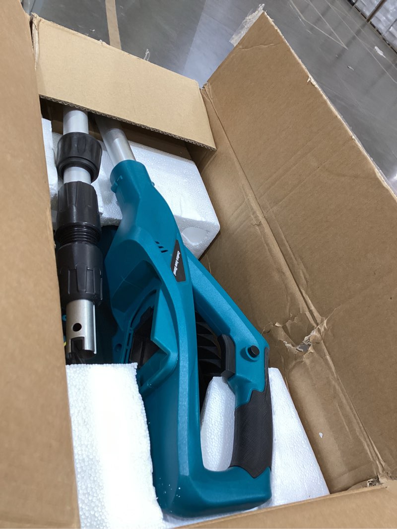 Condition photo showing As Is for 17"Cordless Snow Shovel with Wheels, 9000mAh Brushless Electric Snow Blower Battery Powered, 20-30FT Throw Distance/Larger Snow Removal,12lb Lightweight Snow Thrower for Driveway/Steps/Patio/Sidewalk Blue