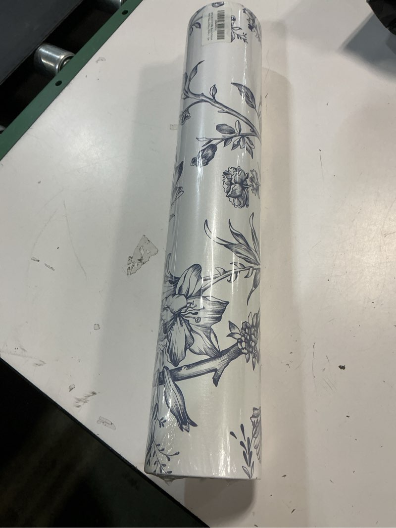 Condition photo showing New/Like New for safiyya 984.2"x17.3" wallpaper floral birds blue and white peel and stick wallpaper removable wall paper self adhesive contact paper for bedroom 17.3" x 984.2" blue and white