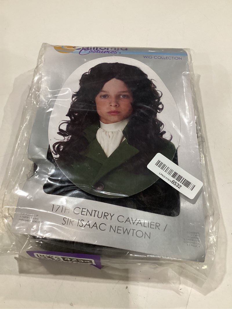 Condition photo showing New/Like New for california costumes calico, sir isaac newton, child costume wig