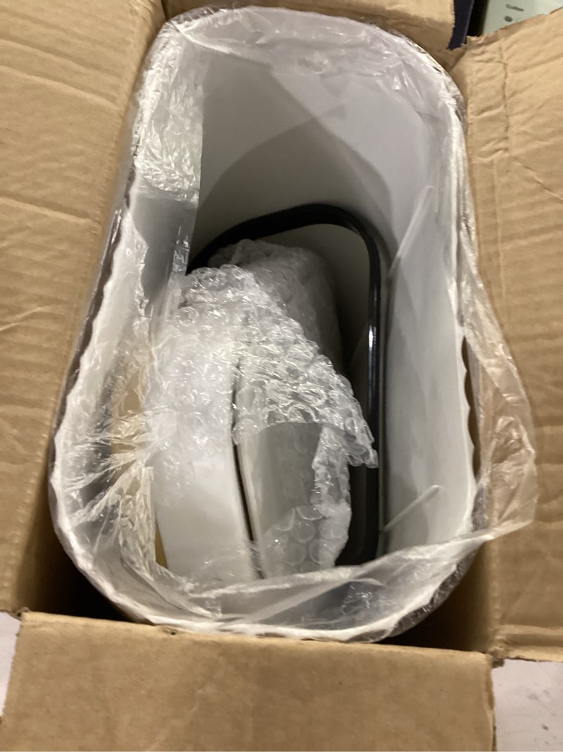 Condition photo showing Good Condition for steo spce automatic motion sensor bathroom small trash can with lid, 2.6 gallon touchless slim garbage can, smart waterproof trash bin for bedroom, restroom, living room, office gold white