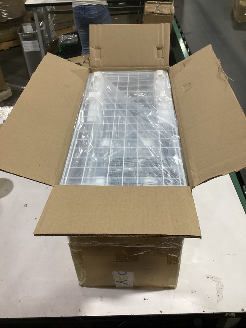 Condition photo showing New/Like New for 2 Pack 20.47IN Depth Under Sink Storage Organizer, Large 2-Tier Elegant Mesh Pull Out Shelf for Kitchen and Bathroom Cabinet Organization, L-Shaped and Adjustable Height Design-White 2 Pack-20.47"Dx11.4"-16.14"H White