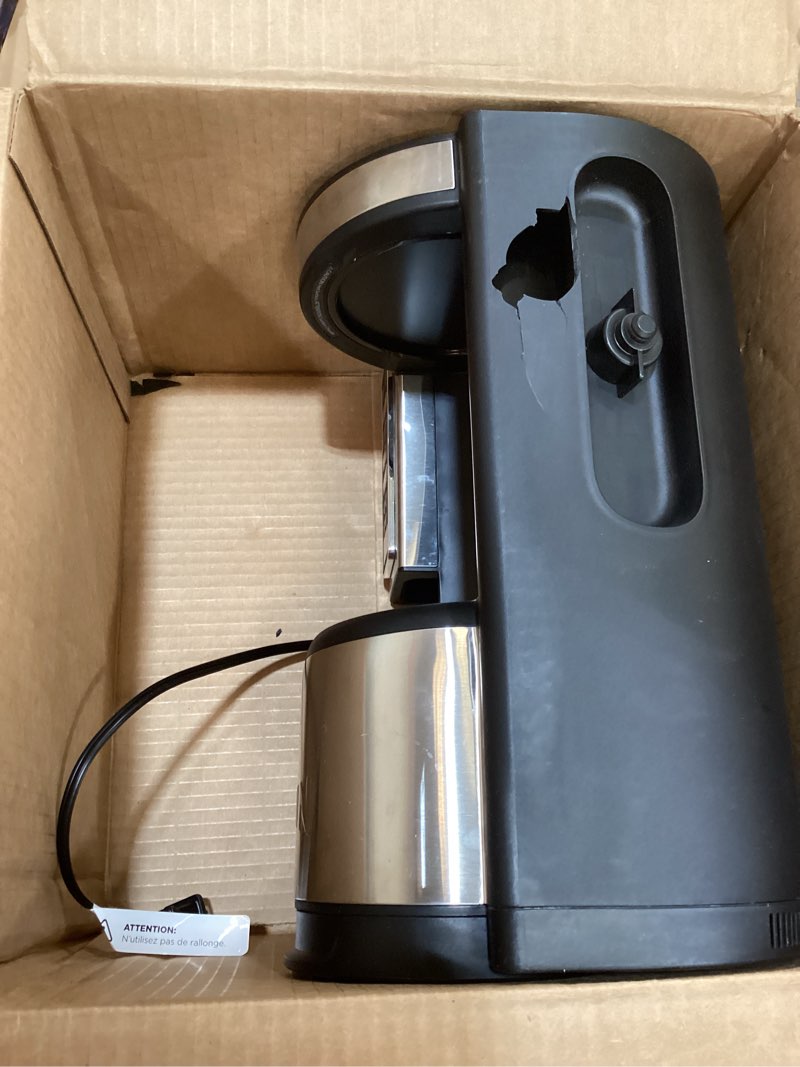 Condition photo showing As Is for ninja fresh brew™ drip coffee maker | programmable 14cup glass carafe, brew classic & rich, 70oz removable water reservoir | small batch, delay brew, adjustable warming plate | stainless steel | ce451 14 cup