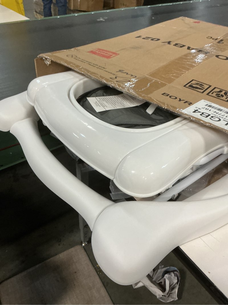 Condition photo showing New/Like New for Boyro Baby 5-in-1 Baby Walker, Baby Walkers for Boys Girls 6-18 Months, Foldable Activity Walker, Toddler Infant Walker with Bouncer, Adjustable Height, Removable Footrest, Feeding Tray, Music b-white
