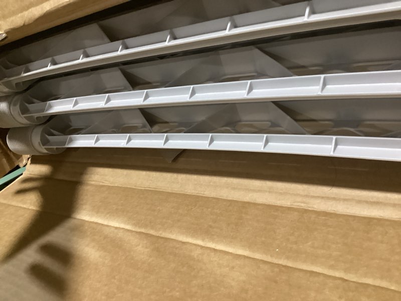 Condition photo showing As Is for Toddleroo by North States - Superyard Duo Extra Wide Baby Gate & Play Yard: 6 Panel Playpen - Included Wall Mount Kit - Made in USA - 38.5 to 201 Inches W - 26 Inches T - Light Gray Light Gray 26 Inch