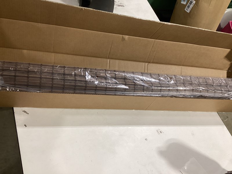 Condition photo showing Good Condition for lazblinds no-drill cordless roman shade - light filtering natural wood, easy install bamboo blind for windows 39" w x 48" h, malay walnut malay walnut 39"w x 48"h