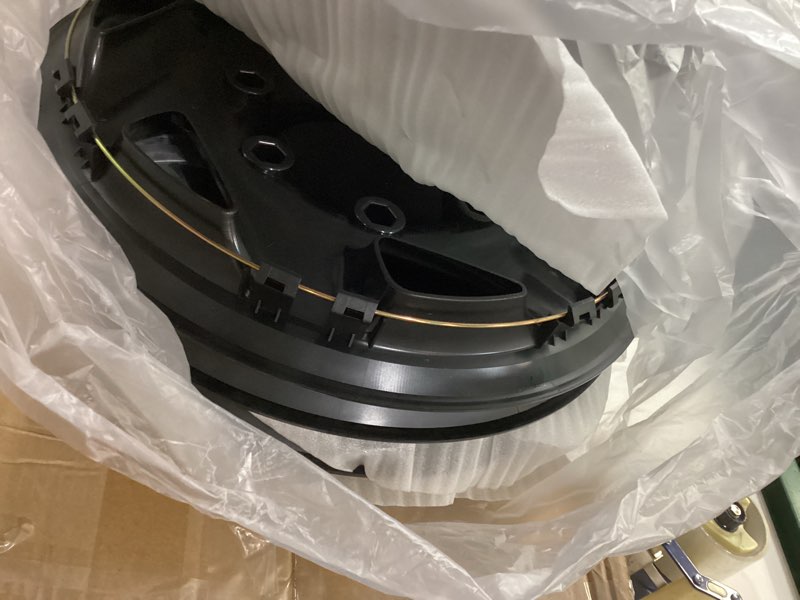 Condition photo showing Good Condition for 16 inch gloss black oem replica wheel covers hubcaps for 1992-2025 ford e150 e250 e350 e450, fits 8-lug srw factory steel wheels, f8uz-1130-aa, 4-pack