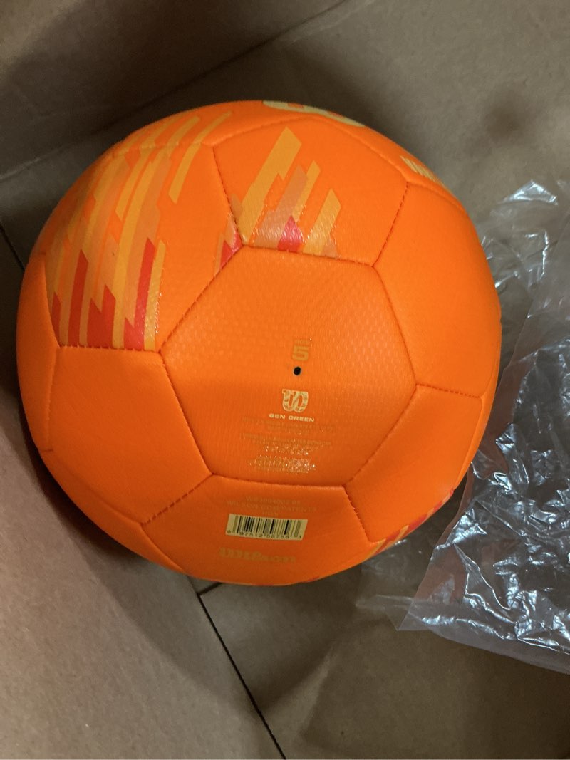 Condition photo showing New/Like New for wilson ncaa vantage soccer balls orange size 5