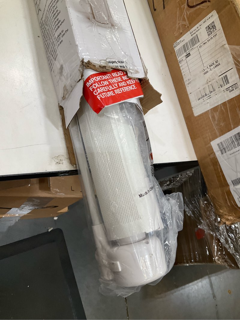 Condition photo showing Good Condition for reinforced 80 inch extra wide retractable baby gate with support rods, indoor/outdoor retractable pet gates for wide openings, 33” tall mesh dog gate indoor extra long baby gates for decks, white white 33" tall x 80" wide? with reinforced bar ?