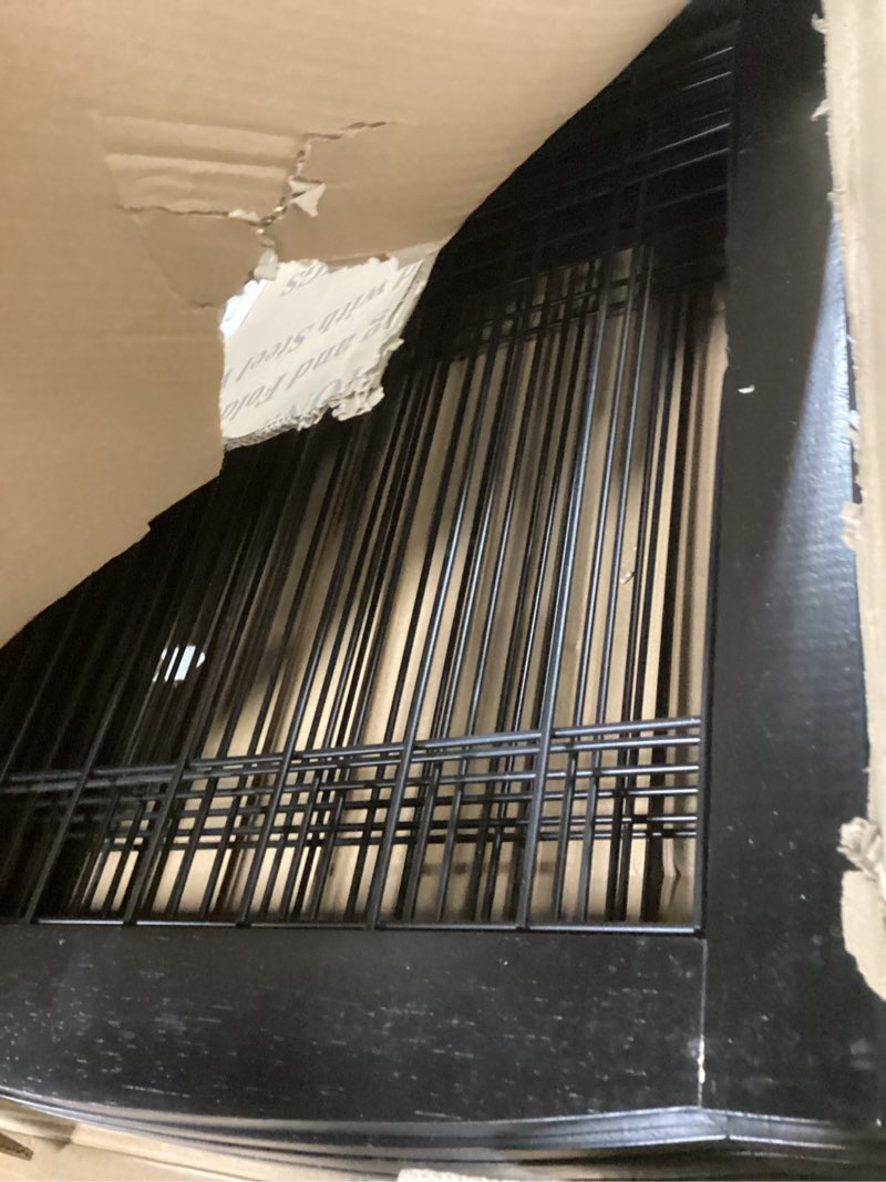 Condition photo showing Good Condition for LZRS 6-Panel Extra-Wide Freestanding Wooden Dog Gate – 24”High Foldable Safety Pet Barrier for Doorways, Hallways, Kitchens, and Long Staircases, Durable Design fit Small to Medium Dogs, Black