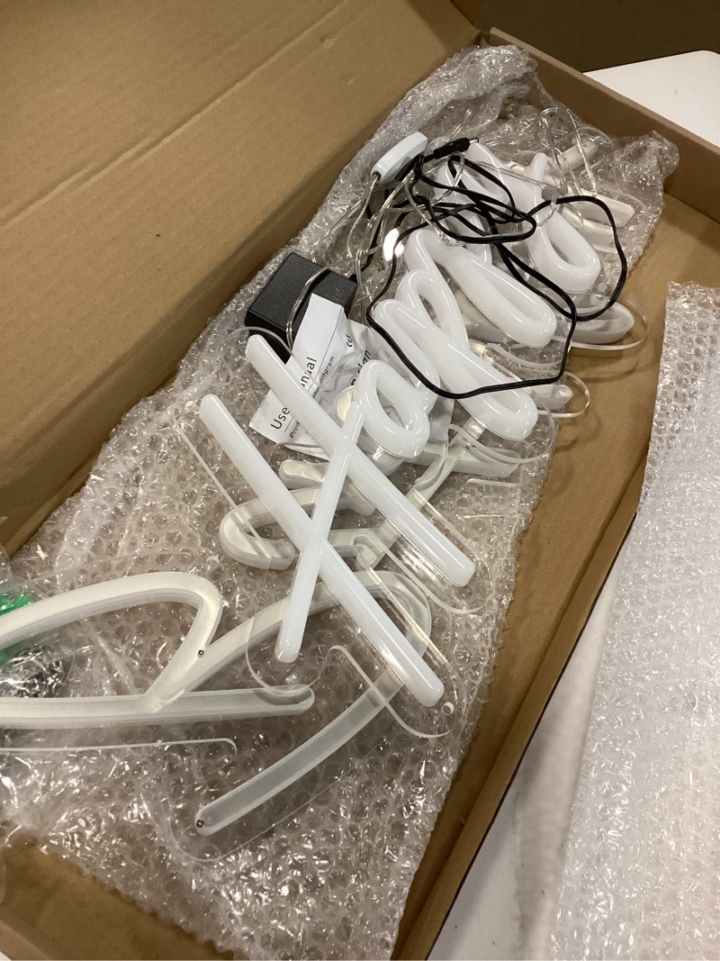 Condition photo showing Good Condition for 40"/23" happy birthday neon sign large - happy birthday sign 12v - happy birthday light up sign with dimmable switch - 2pcs happy birthday led sign for backdrop, party, celebration, decoration