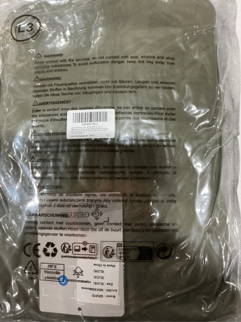 Condition photo showing Good Condition for GEMYSE Men's Ski Jacket Winter Coats Waterproof Snow Jacket Warm Parka Hooded Raincoats with Multi-Pockets X-Large Black and Army Green