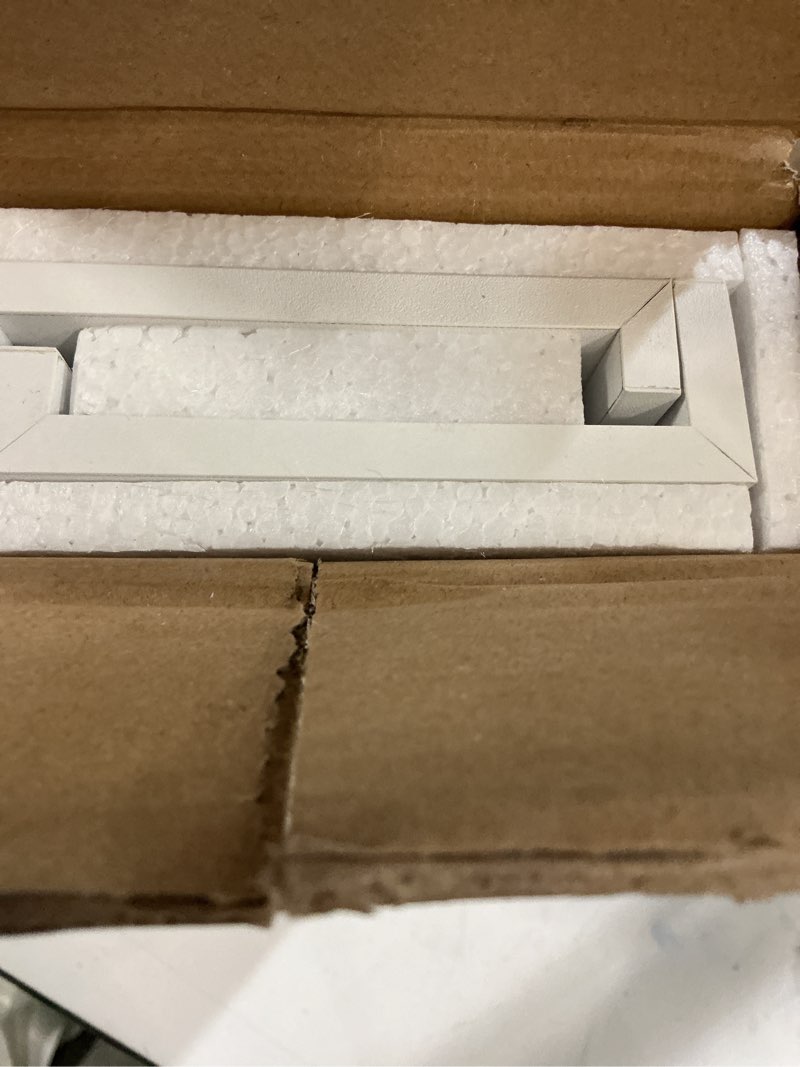 Condition photo showing New/Like New for White Floating Shelves for Wall Decor, Long Wall Mounted Storage Shelf for Bedroom, Living Room, Bathroom, Kitchen, Nursery, Display Picture Ledge Shelf with Lip Set of 2-24 Inches, White
