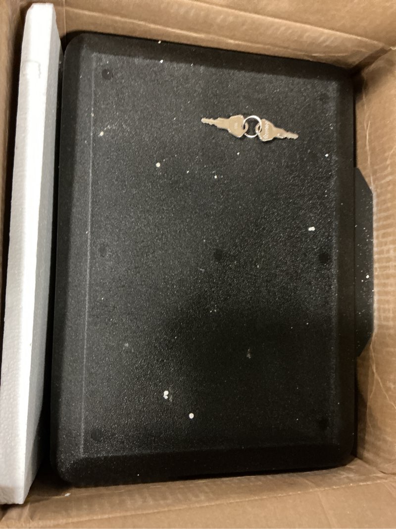 Condition photo showing As Is for SentrySafe 1170 Fire-Resistant Box Safe with Key Lock 0.61 Cu. ft.