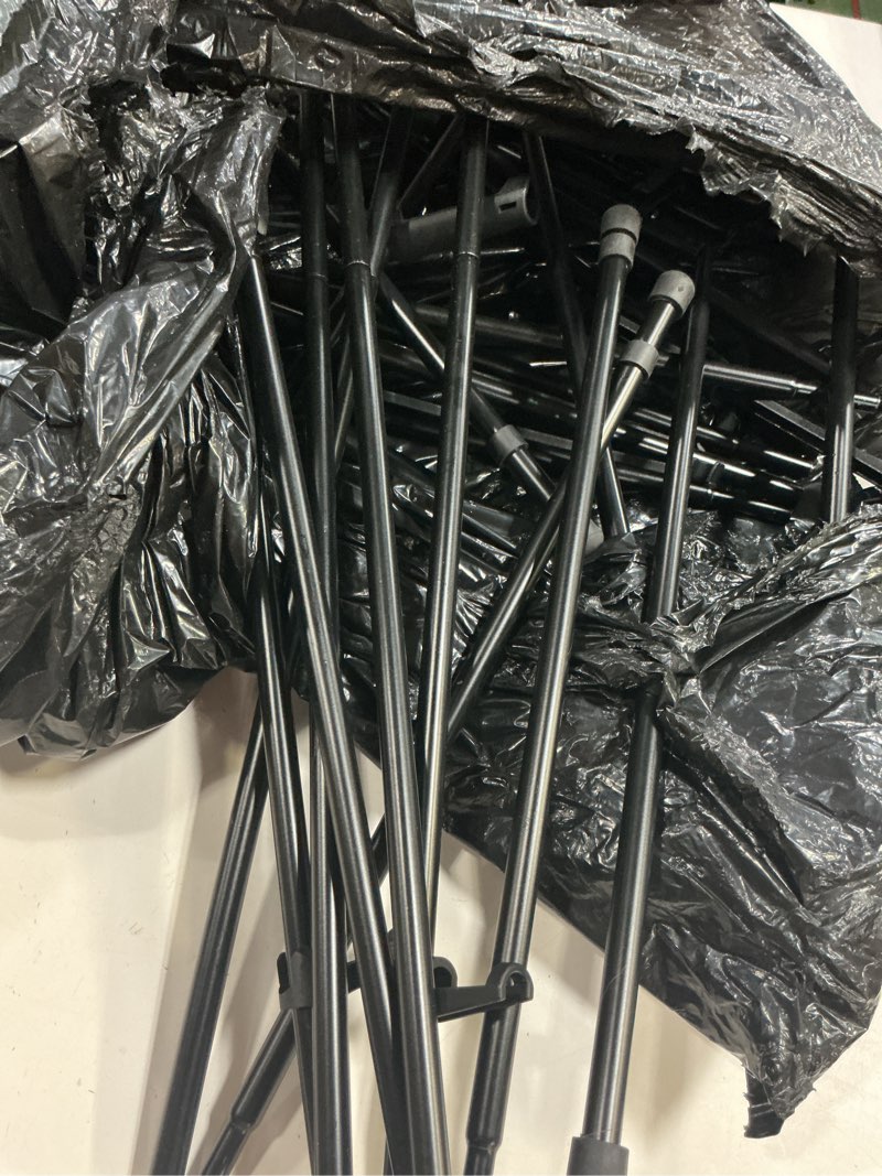 Condition photo showing As Is for nicpro folding easels for display, 3 pack 63 inch metal floor easel stand tripod black portable for artist poster wedding with carry bag
